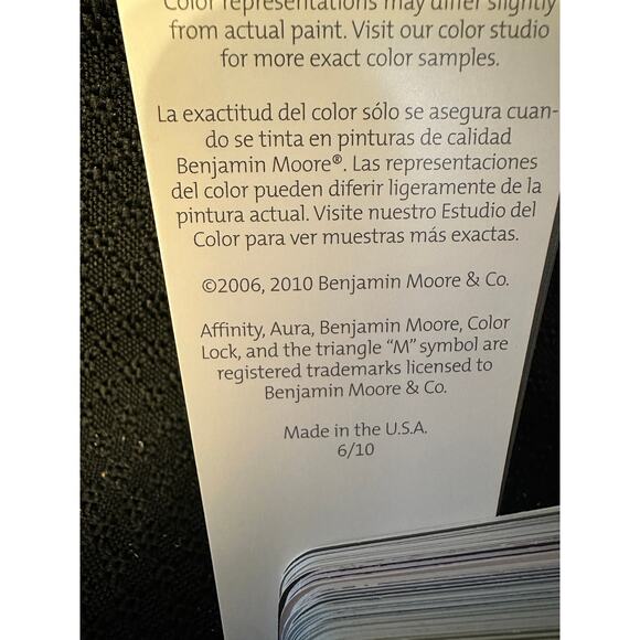VTG 2010 Benjamin Moore paint chip fan deck book swatch affinity colors - Picture 5 of 5